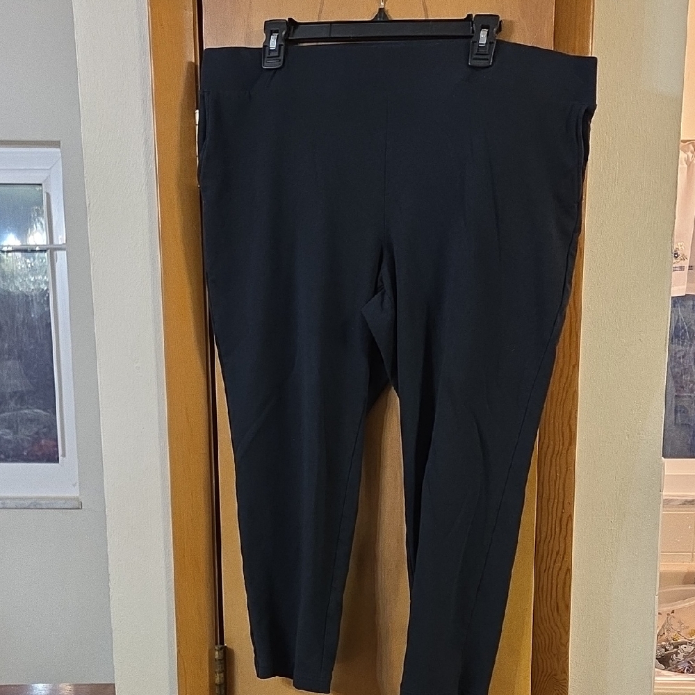 J. Jill Pure Jill XL Pull-on Navy Crop Slim Leg High-Waisted Pants